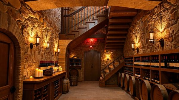 Idées créatives pour une cave à vin sous un escalier