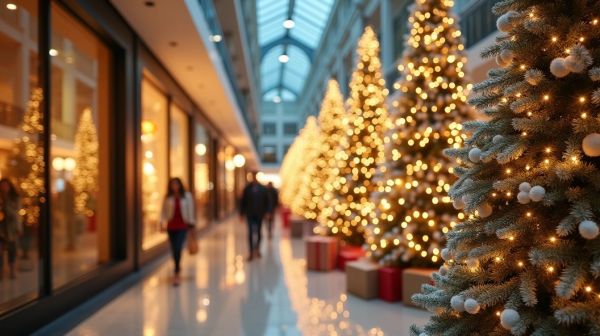 Noël en location : ce que les centres commerciaux installent à la place des sapins achetés