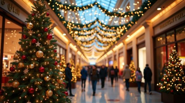 Noël en location : ce que les centres commerciaux installent à la place des sapins achetés
